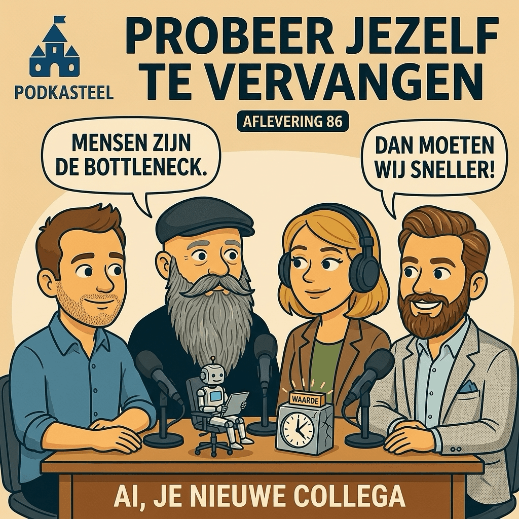 Cover image for 86. Probeer jezelf op werk te vervangen – in AI-transitie met Wesley ter Haar (Monks)